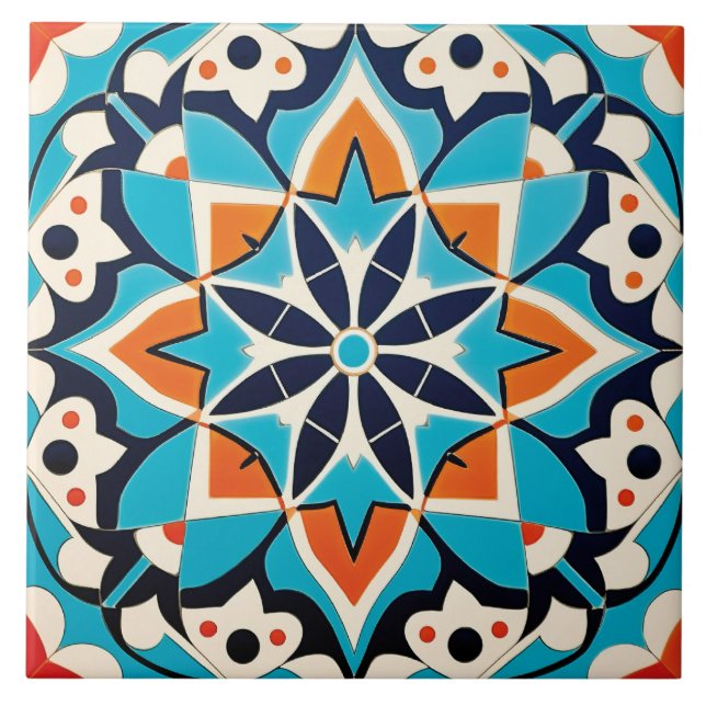 Azulejo Patrón de temática marroquí de Guay (Frente)