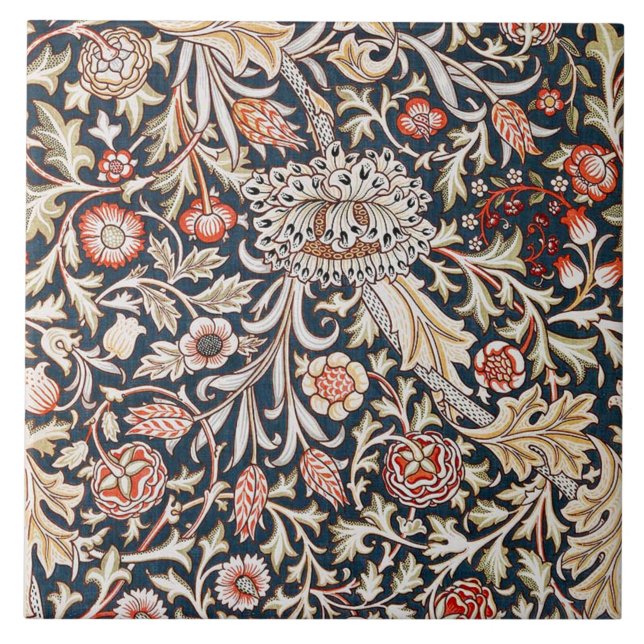 Azulejo Patrón de tendencia de William Morris, (Frente)