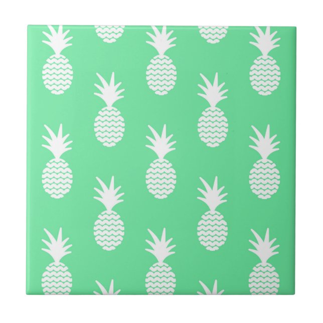 Azulejo Patrón de tinta de piña (Frente)