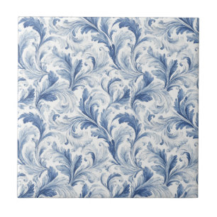 Azulejo Patrón de Toile de País Francés Azul