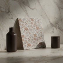 Patrón de toile de terracota floral
