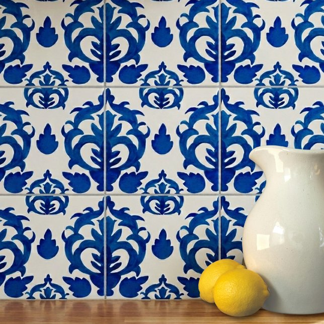 Azulejo Patrón de Toile Francés Azul (Subido por el creador)