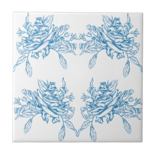 Azulejo Patrón de Toile Francés Azul