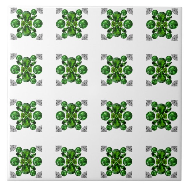 Azulejo Patrón de tortuga verde (Frente)