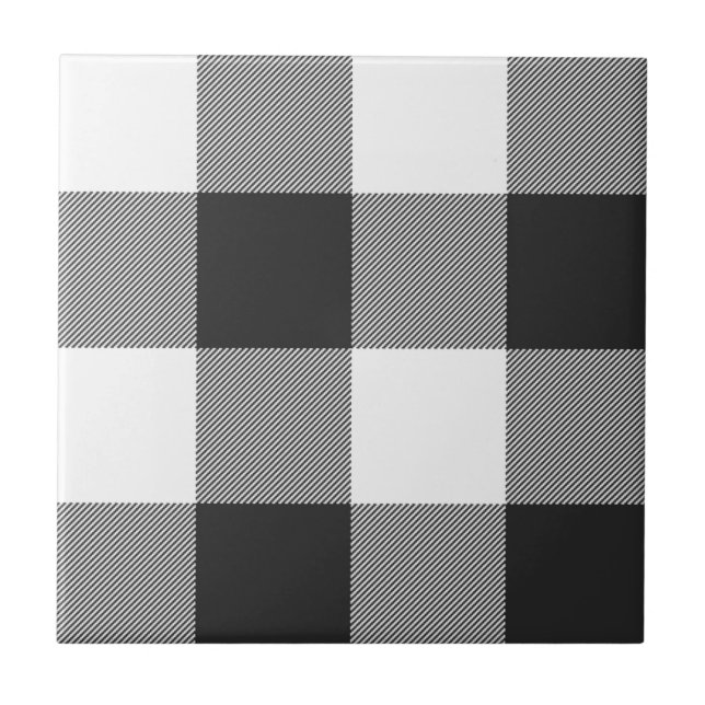 Azulejo Patrón de tracción de tarta blanco en búfalo (Frente)