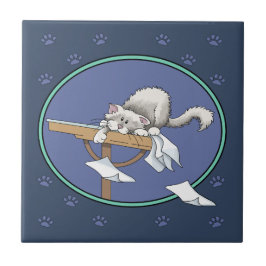 Azulejo Patrón de travesía de gatos