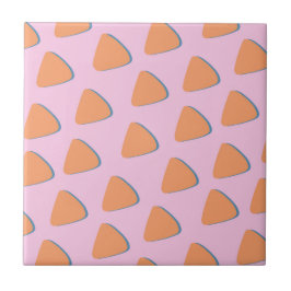 Azulejo Patrón de triángulo de Naranja rosa