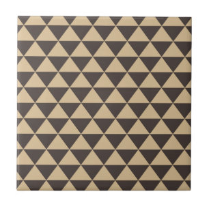 Azulejo Patrón de triángulo geométrico marrón oscuro