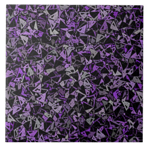 Azulejo Patrón de triángulo negro morado