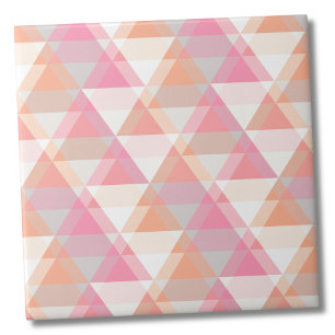 Azulejo Patrón de triángulo rosa moderno