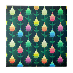 Azulejo Patrón de tulipanes hermosos, mosaico perfecto de 