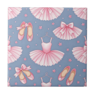 Azulejo Patrón de tutú de ballet rosa