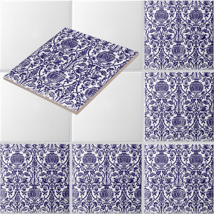 Azulejo Patrón de urnas de estilo renacentista medieval vi