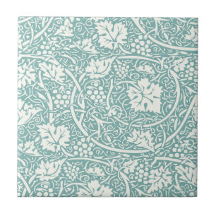 Azulejo Patrón de uva William Morris turquesa