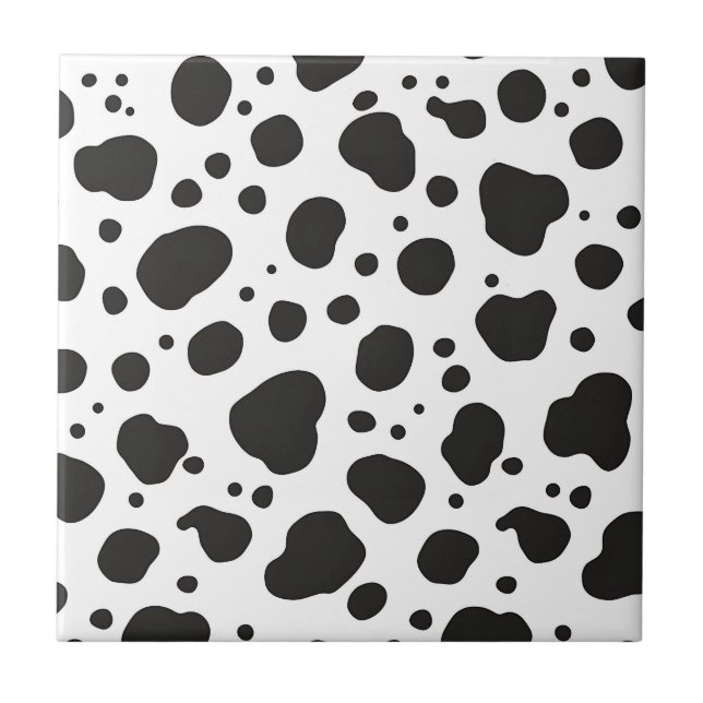 Azulejo Patrón de vaca negro y blanco (Frente)