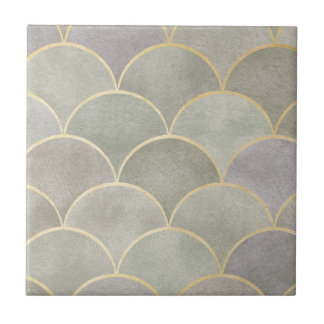 Azulejo Patrón de ventilador de deco de arte brillante met
