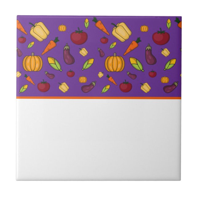 Azulejo Patrón de verduras cortas (Frente)