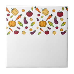 Azulejo Patrón de verduras cortas