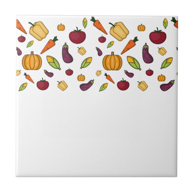 Azulejo Patrón de verduras cortas (Frente)