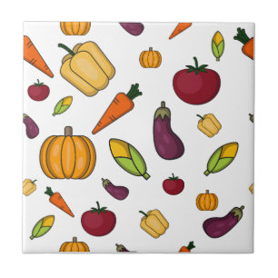 Azulejo Patrón de verduras cortas