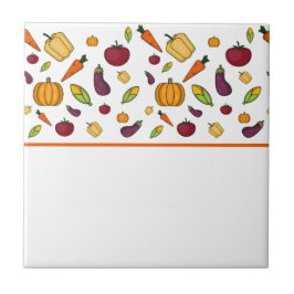 Azulejo Patrón de verduras cortas