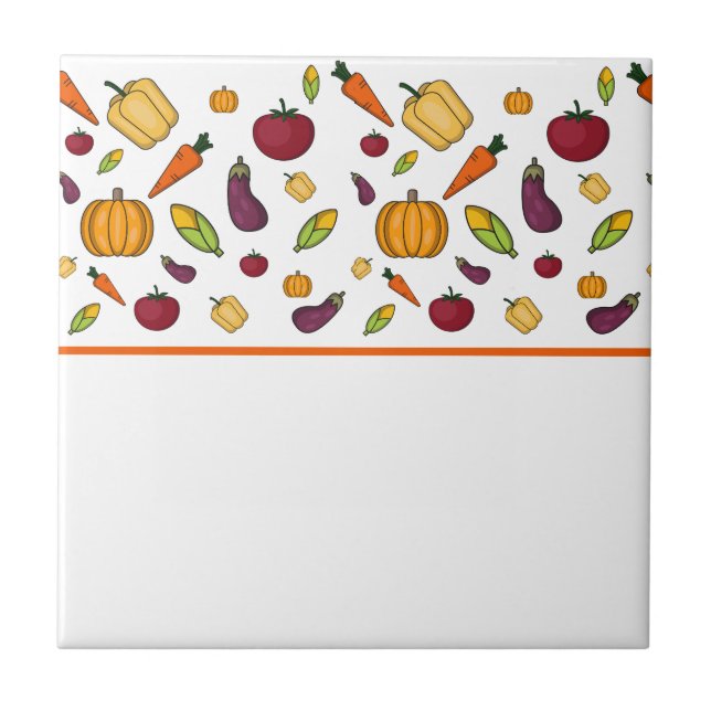 Azulejo Patrón de verduras cortas (Frente)