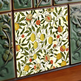 Azulejo Patrón de vintage de William Morris Pomegranate Le