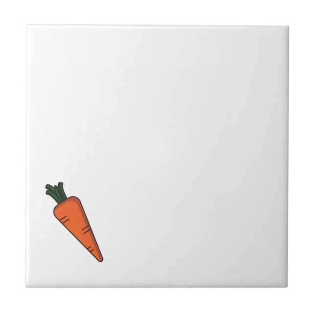 Azulejo Patrón de zanahoria de verduras cortas (Frente)