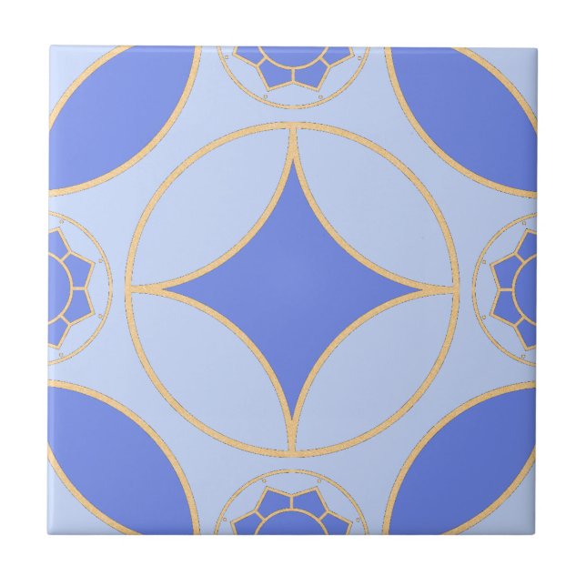 Azulejo patrón decenal clásico de lavanda azul (Frente)