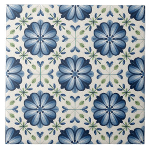 Azulejo Patrón Delft Holandés Azul