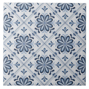 Azulejo Patrón Delft Holandés Azul