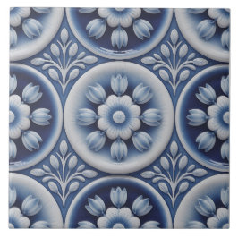 Azulejo Patrón Delft Holandés Azul