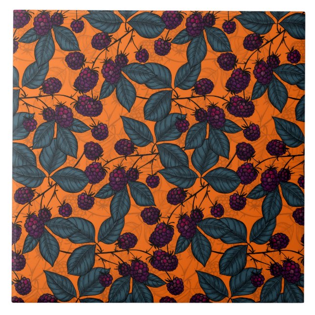 Azulejo Patrón dibujado a mano en Blackberry (Frente)