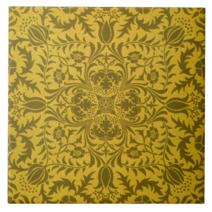 Azulejo Patrón dorado amarillo de viña sin costuras de Wil