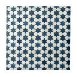 Azulejo Patrón Estrella Azul Marroquí<br><div class="desc">Patrón estrella marroquí azul y blanco. Alta calidad,  alta resolución.</div>