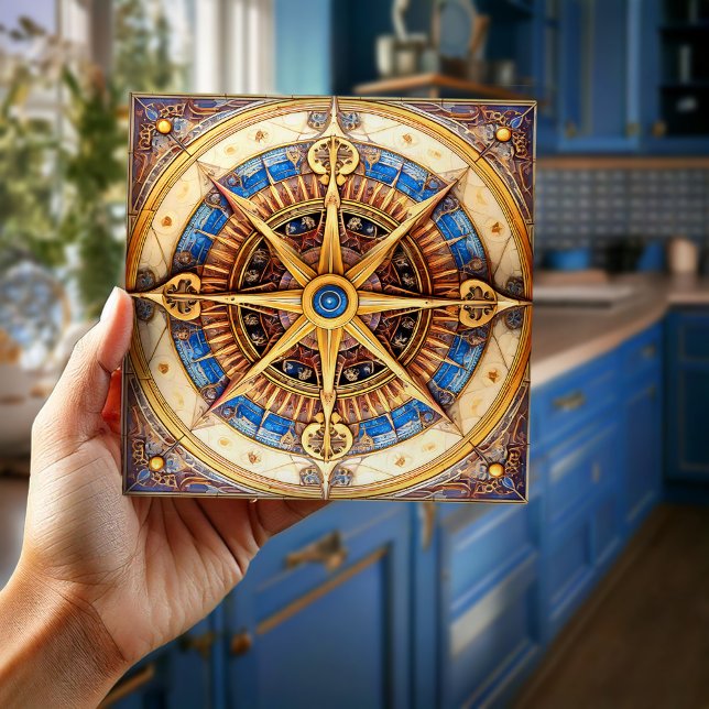 Azulejo Patrón Estrella de tarot de Steampunk#1 ID1081 (Subido por el creador)