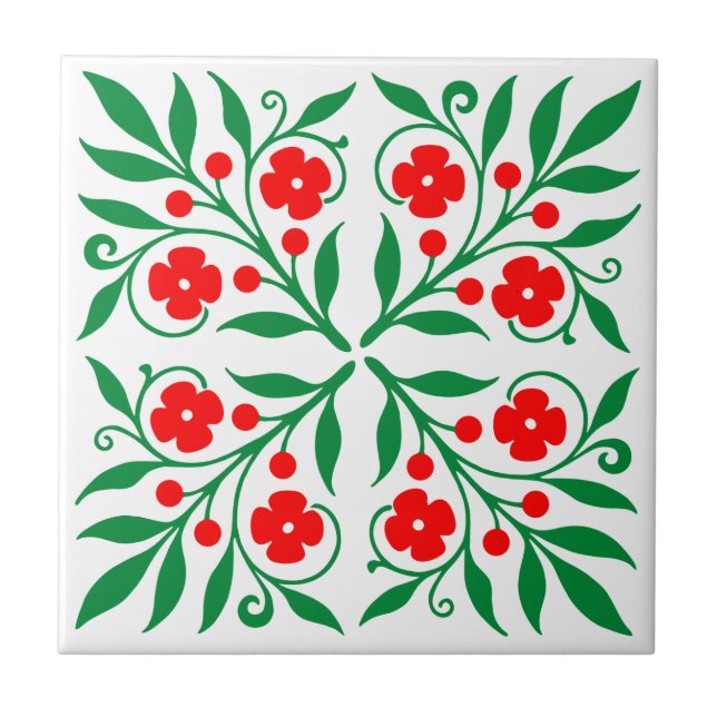 Azulejo Patrón floral (Frente)