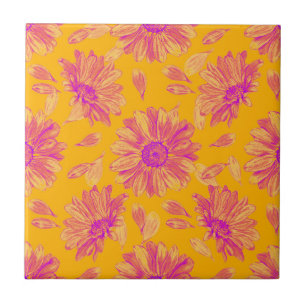 Azulejo Patrón floral acuático colorido moderno