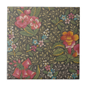 Azulejo Patrón floral antiguo Toile de Jouy francés