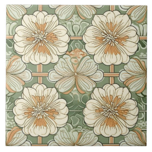 Azulejo Patrón floral Art Nouveau