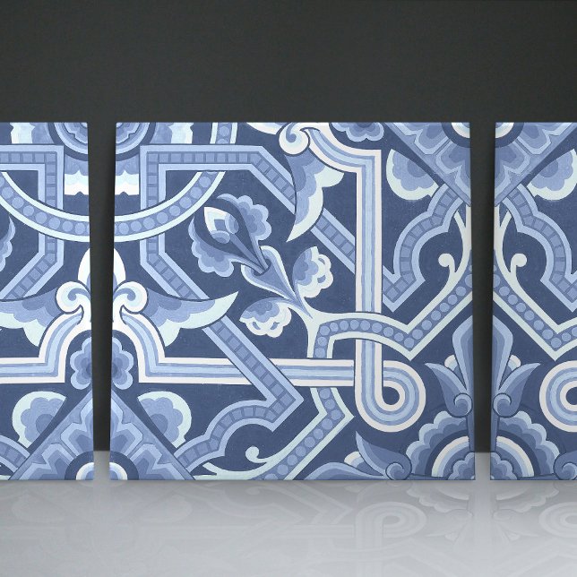 Azulejo Patrón floral azul Delft de Christopher Dresser (Subido por el creador)