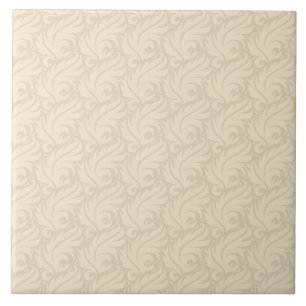 Azulejo Patrón floral beige suave
