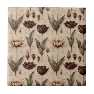 Azulejo Patrón floral botánico vintage (6)