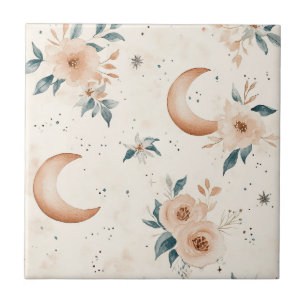 Azulejo Patrón floral celestial (1)