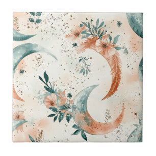 Azulejo Patrón floral celestial (9)