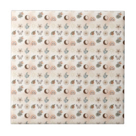 Azulejo Patrón floral celestial boho