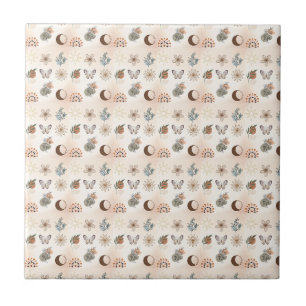 Azulejo Patrón floral celestial boho