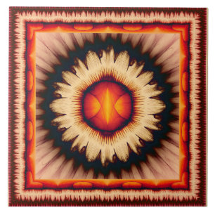 Azulejo Patrón floral colorido