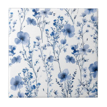 Patrón floral de acuarela de flor silvestre blanca
