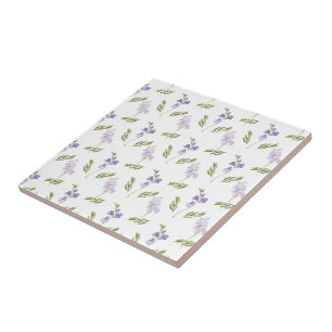 Azulejo Patrón floral de acuarela de flores silvestres de 